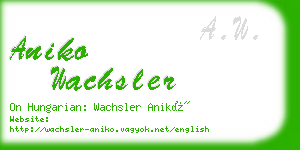 aniko wachsler business card